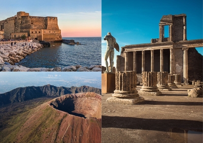 Città, rovine,vulcano